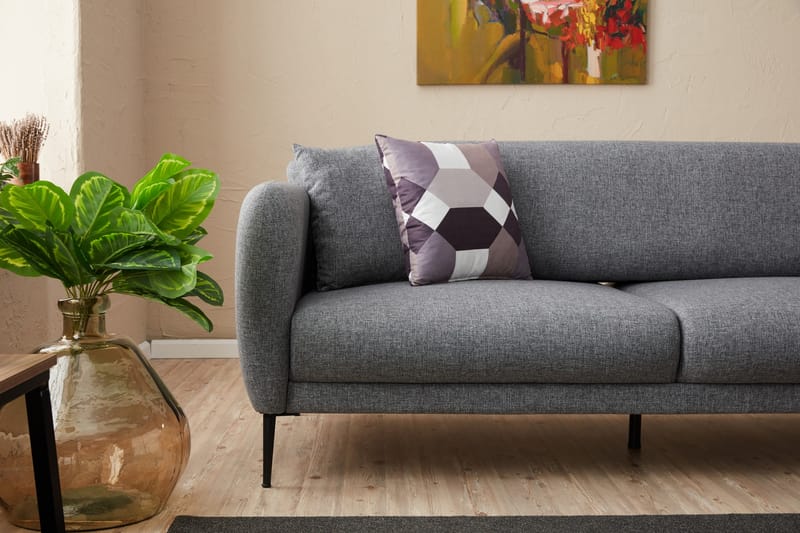 GIMLA Bäddsoffa 3-sits 180x90 cm Grå - Möbler - Vardagsrum - Bäddsoffor