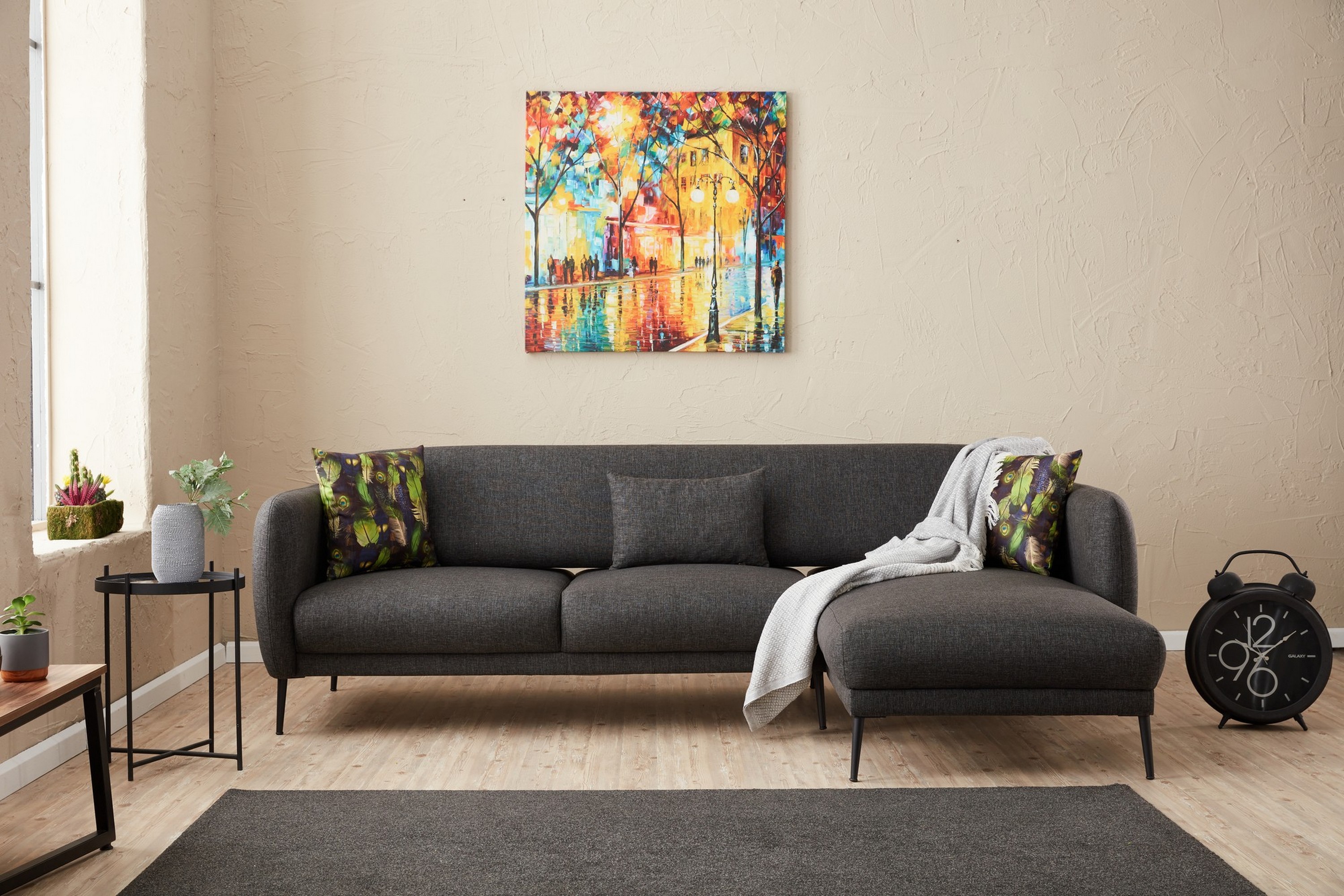 gimla divanbäddsoffa 3-sits antracit -