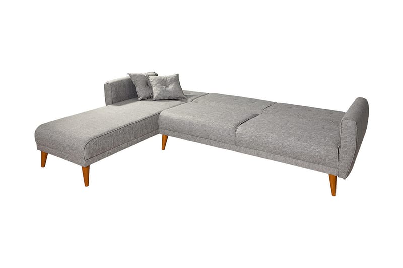 Gjoni Bäddsoffa med Divan Höger - Grå - Möbler - Vardagsrum - Bäddsoffor