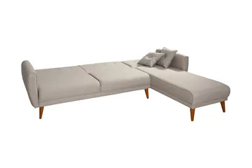 Gjoni Bäddsoffa med Divan Höger - Vit - Möbler - Vardagsrum - Bäddsoffor