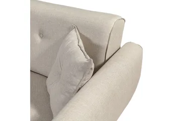 Gjoni Bäddsoffa med Divan Höger - Vit - Möbler - Vardagsrum - Bäddsoffor
