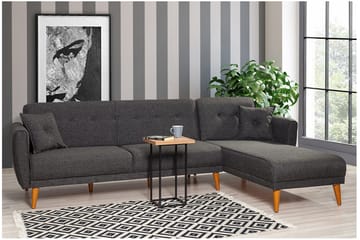 Gjoni Bäddsoffa med Divan Vänster - Grå - Möbler - Vardagsrum - Bäddsoffor