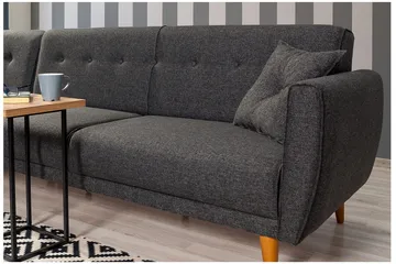 Gjoni Bäddsoffa med Divan Vänster - Grå - Möbler - Vardagsrum - Bäddsoffor