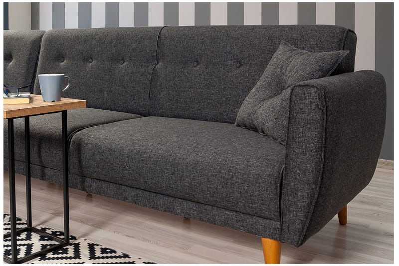 Gjoni Bäddsoffa med Divan Vänster - Grå - Möbler - Vardagsrum - Bäddsoffor