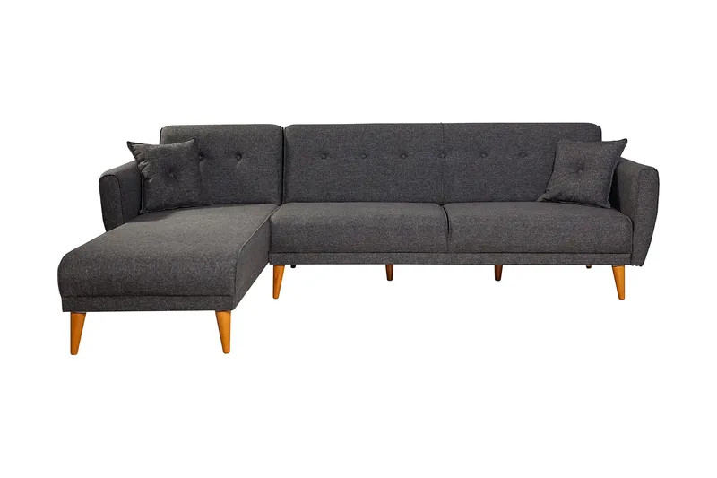 Gjoni Bäddsoffa med Divan Vänster - Grå - Möbler - Vardagsrum - Bäddsoffor