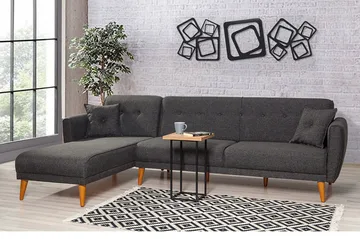 Gjoni Bäddsoffa med Divan Vänster - Grå - Möbler - Vardagsrum - Bäddsoffor