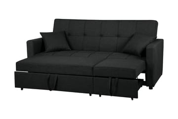 Glomma 3-sits Utdragbar Längsbäddad Bäddsoffa 181x207 cm i Tyg - Mörkgrå - Möbler - Vardagsrum - Bäddsoffor