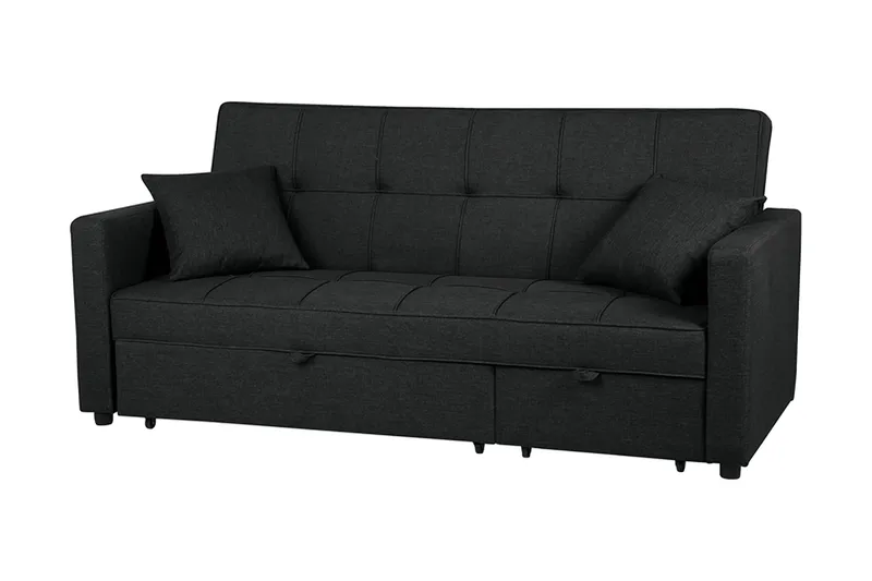 Glomma Bäddsoffa 207 cm, Svart