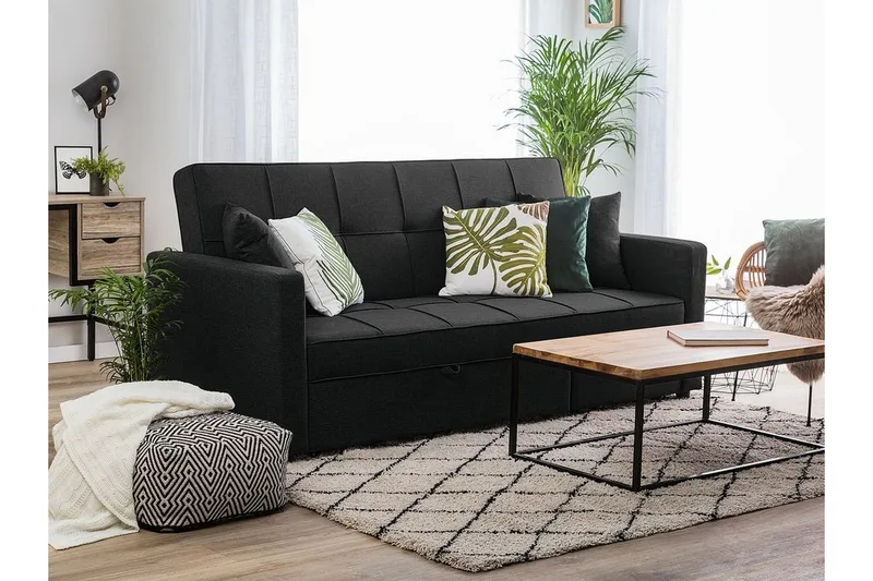 Glomma Bäddsoffa 207 cm - Svart - Möbler - Vardagsrum - Bäddsoffor