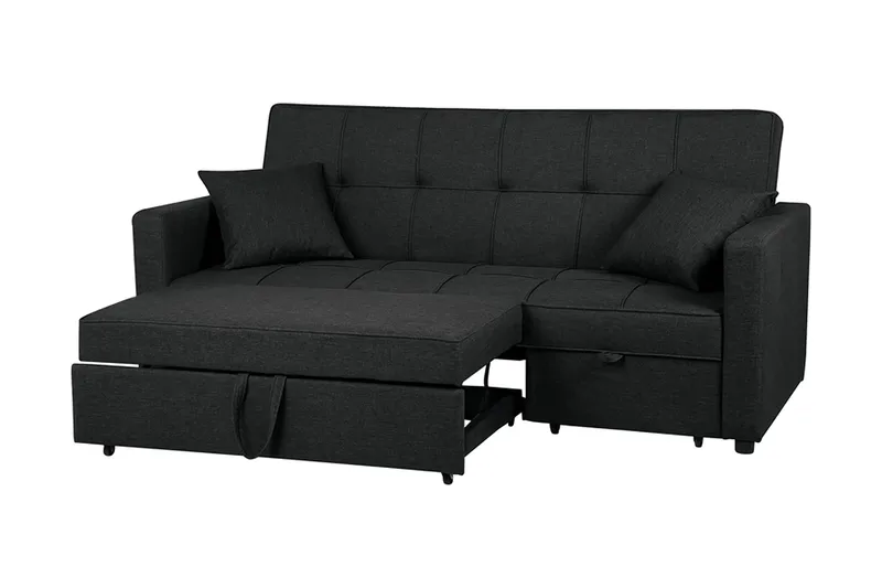 Glomma Bäddsoffa 207 cm - Svart - Möbler - Vardagsrum - Bäddsoffor