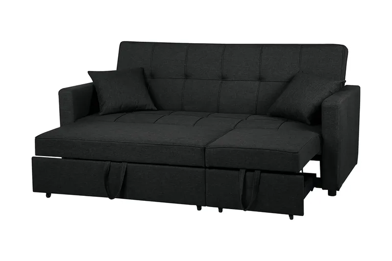 Glomma Bäddsoffa 207 cm - Svart - Möbler - Vardagsrum - Bäddsoffor