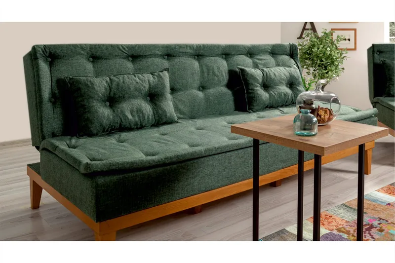 Glyddyn 3-sits Bäddsoffa - Grön - Möbler - Vardagsrum - Bäddsoffor