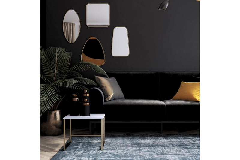 Gonxhe 2-sits Rektangulär Längsbäddad Bäddsoffa 113x179 cm i Sammet - Svart - Möbler - Vardagsrum - Bäddsoffor
