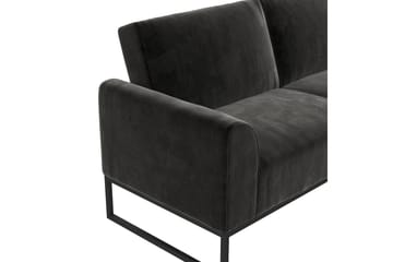Gonxhe 2-sits Rektangulär Längsbäddad Bäddsoffa 113x179 cm i Sammet - Svart - Möbler - Vardagsrum - Bäddsoffor