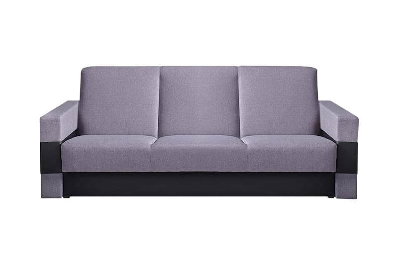 GORDIA Bäddsoffa 222x88x89 cm - Grå/Lila - Bäddsoffor - 3-sits bäddsoffa