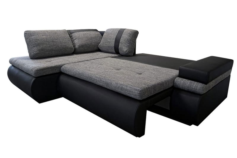 GRAVEL Divanbäddsoffa Mini Vänster Mörkgrå/Vit - Möbler - Vardagsrum - Bäddsoffor