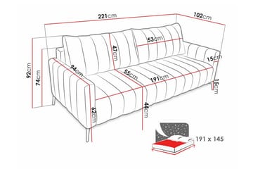 Graystone 2-sits Bäddsoffa Beige/Light beige - Möbler - Vardagsrum - Bäddsoffor