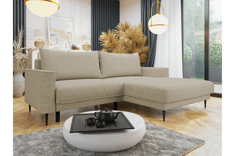 Graystone 2-sits Hörnbäddsoffa - Cream - Möbler - Vardagsrum - Bäddsoffor - Hörnbäddsoffa