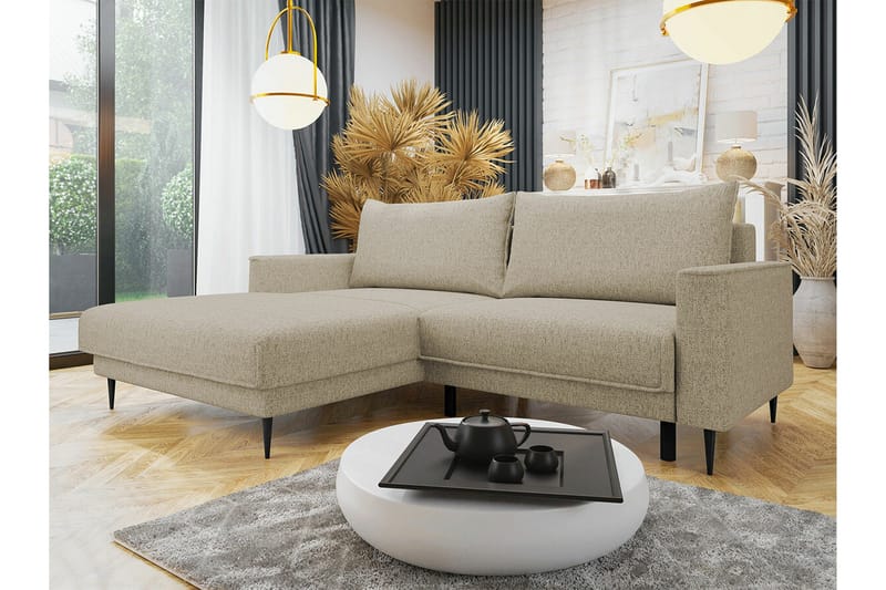 Graystone 2-sits Hörnbäddsoffa - Cream - Möbler - Vardagsrum - Bäddsoffor - Hörnbäddsoffa
