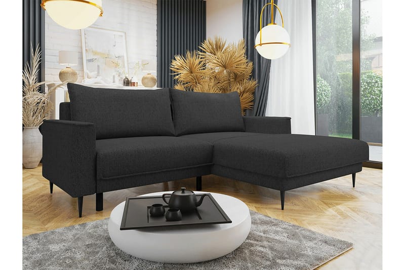 Graystone 2-sits Hörnbäddsoffa Mörkgrå - Möbler - Vardagsrum - Bäddsoffor