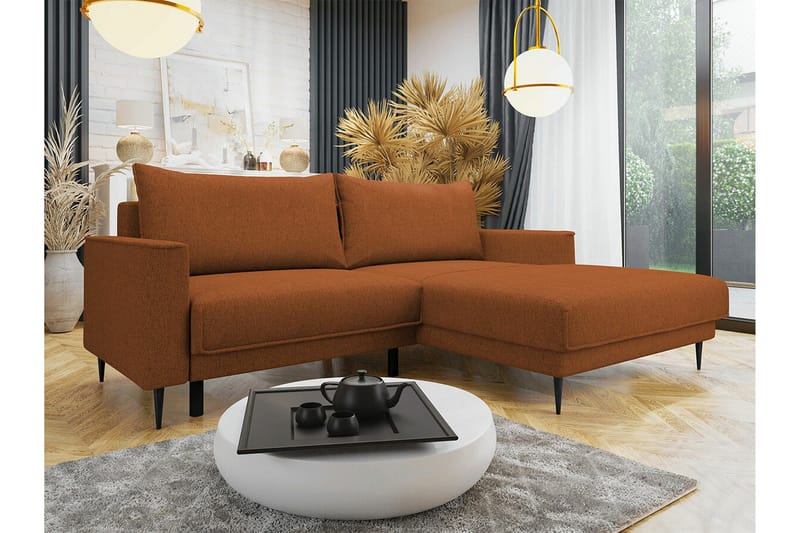 Graystone 2-sits Hörnbäddsoffa - Orange - Möbler - Vardagsrum - Bäddsoffor - Hörnbäddsoffa