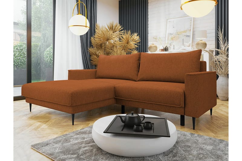 Graystone 2-sits Hörnbäddsoffa - Orange - Möbler - Vardagsrum - Bäddsoffor - Hörnbäddsoffa