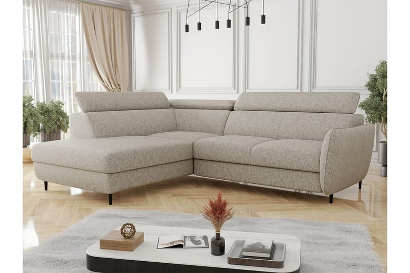 Graystone 3-sits Hörnbäddsoffa Beige - Möbler - Vardagsrum - Bäddsoffor - Hörnbäddsoffa
