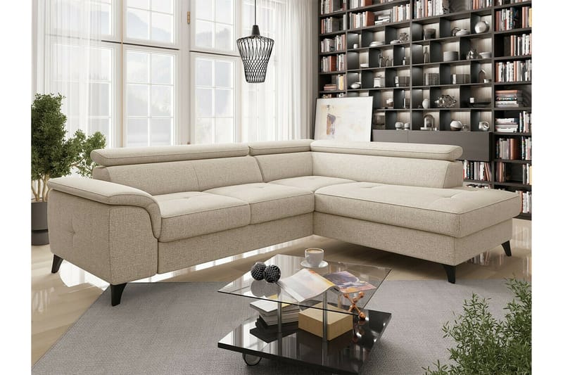 Graystone 3-sits Hörnbäddsoffa Beige - Möbler - Vardagsrum - Bäddsoffor