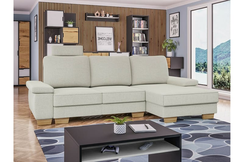 Graystone 3-sits Hörnbäddsoffa Beige - Möbler - Vardagsrum - Bäddsoffor - Hörnbäddsoffa