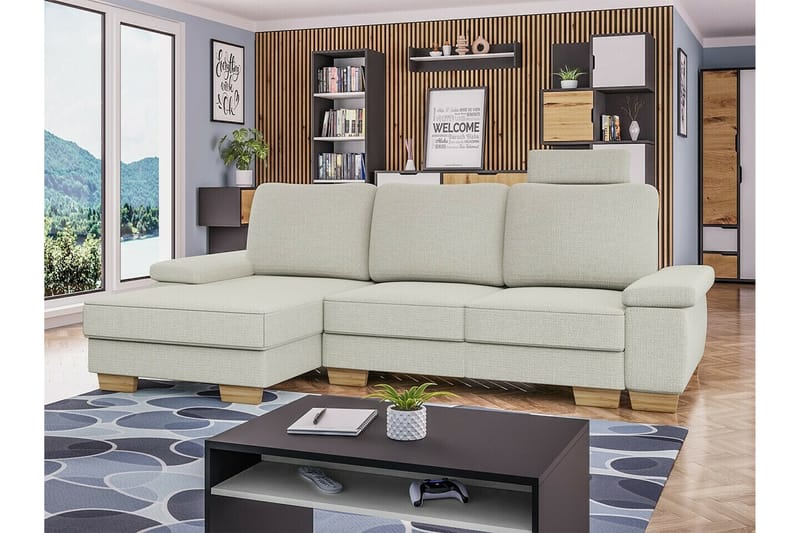Graystone 3-sits Hörnbäddsoffa Beige - Möbler - Vardagsrum - Bäddsoffor - Hörnbäddsoffa