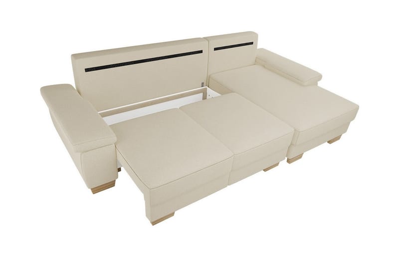 Graystone 3-sits Hörnbäddsoffa Beige - Möbler - Vardagsrum - Bäddsoffor - Hörnbäddsoffa