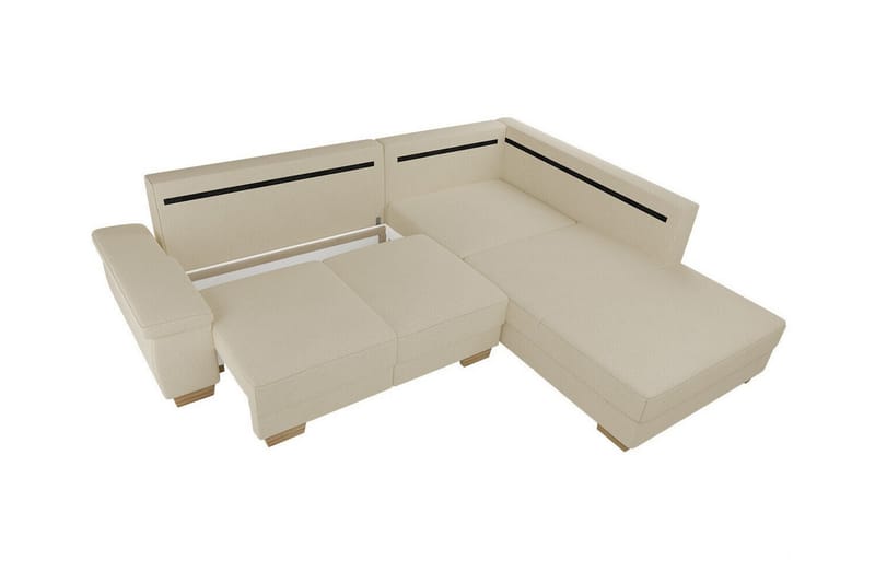 Graystone 3-sits Hörnbäddsoffa Beige - Möbler - Vardagsrum - Bäddsoffor - Hörnbäddsoffa