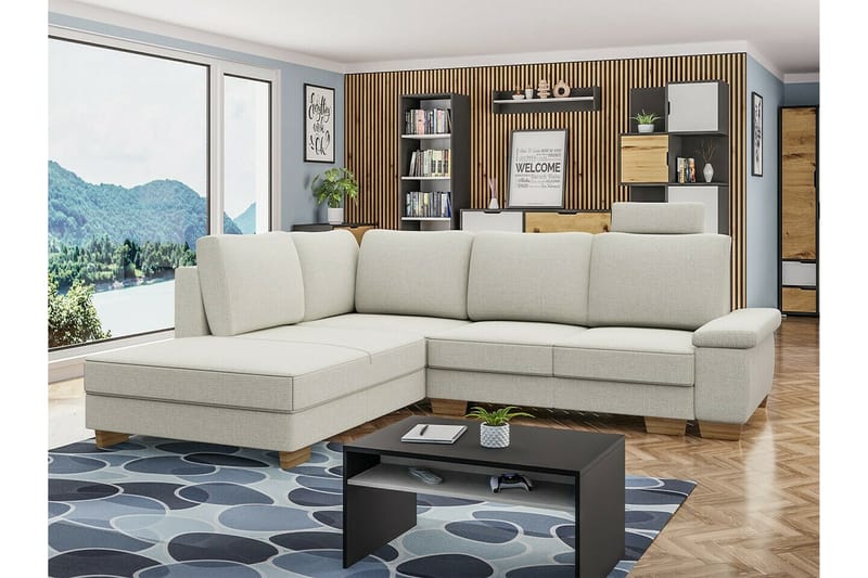Graystone 3-sits Hörnbäddsoffa Beige - Möbler - Vardagsrum - Bäddsoffor - Hörnbäddsoffa