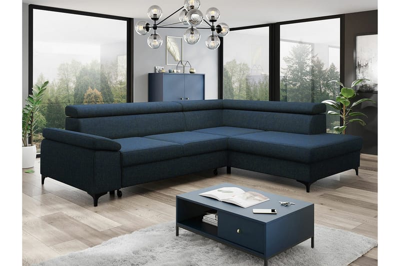 Graystone 3-sits Hörnbäddsoffa - Blå - Möbler - Vardagsrum - Bäddsoffor - Hörnbäddsoffa