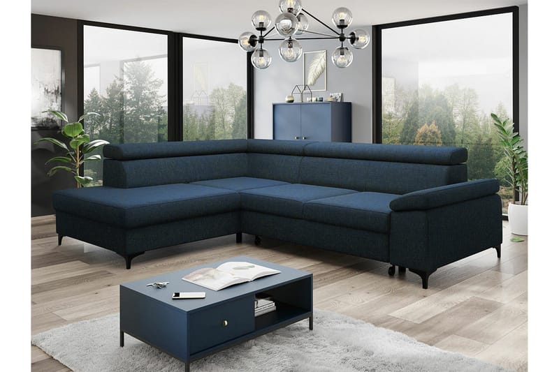 Graystone 3-sits Hörnbäddsoffa - Blå - Möbler - Vardagsrum - Bäddsoffor - Hörnbäddsoffa