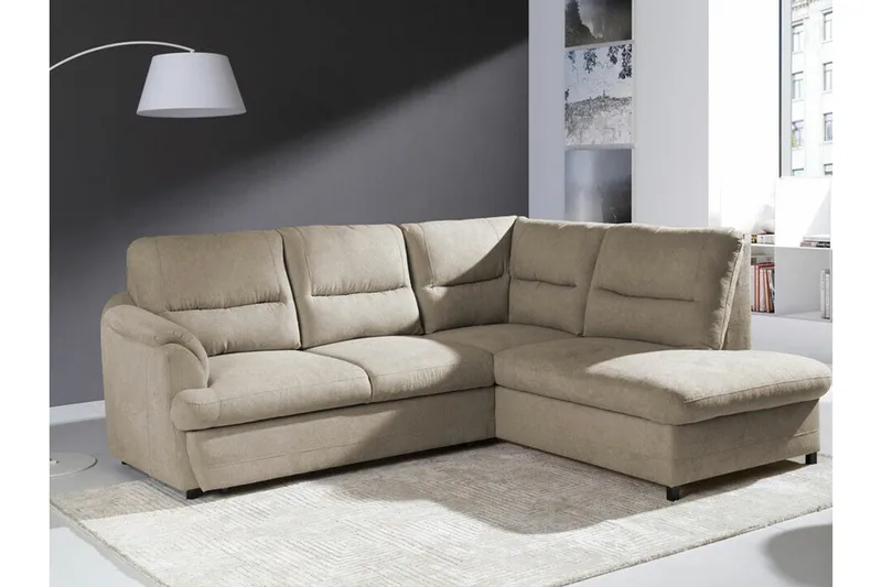 Graystone 3-sits Hörnbäddsoffa - Cream - Möbler - Vardagsrum - Bäddsoffor - Hörnbäddsoffa