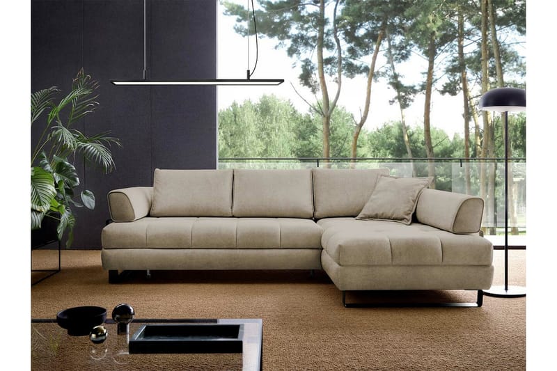 Graystone 3-sits Hörnbäddsoffa Cream - Möbler - Vardagsrum - Bäddsoffor - Hörnbäddsoffa