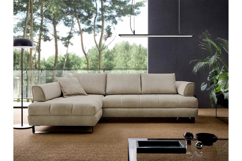 Graystone 3-sits Hörnbäddsoffa Cream - Möbler - Vardagsrum - Bäddsoffor - Hörnbäddsoffa
