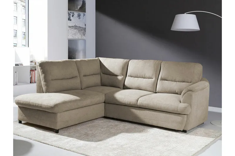 Graystone 3-sits Hörnbäddsoffa - Cream - Möbler - Vardagsrum - Bäddsoffor - Hörnbäddsoffa
