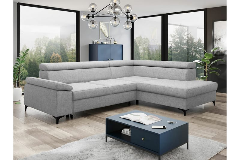 Graystone 3-sits Hörnbäddsoffa Ljusgrå - Möbler - Vardagsrum - Bäddsoffor - Hörnbäddsoffa