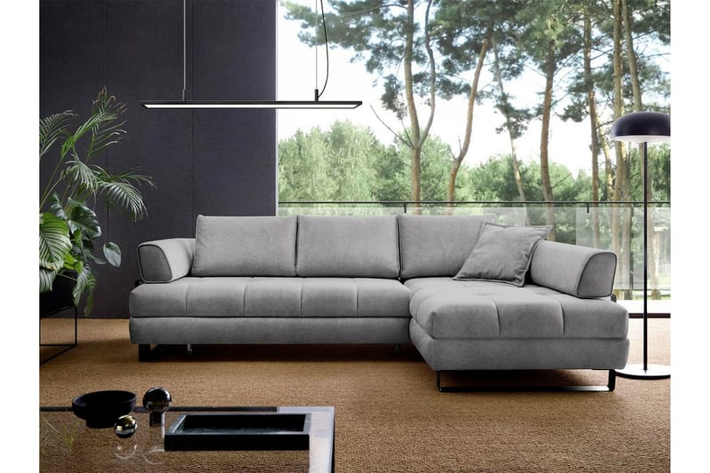 Graystone 3-sits Hörnbäddsoffa Ljusgrå - Möbler - Vardagsrum - Bäddsoffor - Hörnbäddsoffa