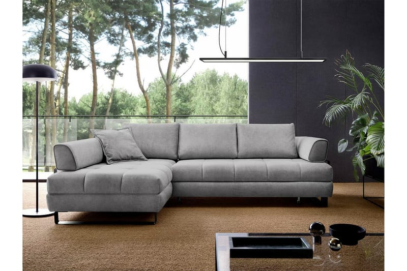 Graystone 3-sits Hörnbäddsoffa Ljusgrå - Möbler - Vardagsrum - Bäddsoffor - Hörnbäddsoffa