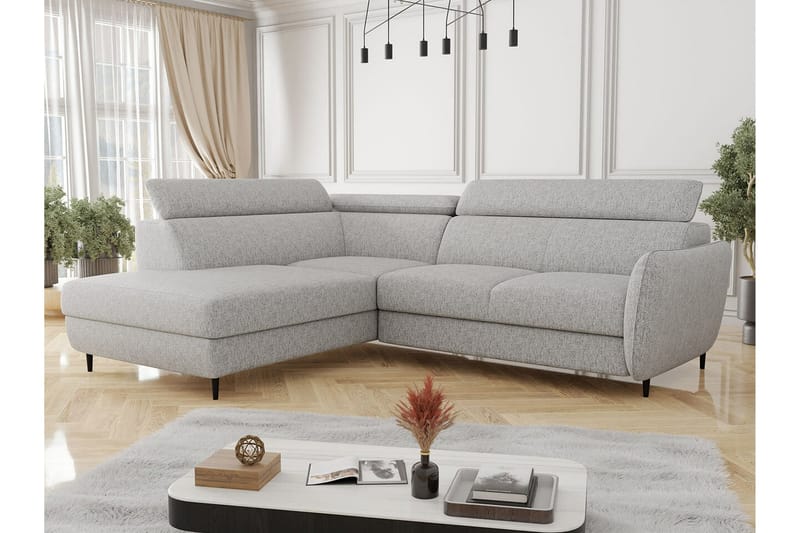 Graystone 3-sits Hörnbäddsoffa Ljusgrå - Möbler - Vardagsrum - Bäddsoffor - Hörnbäddsoffa