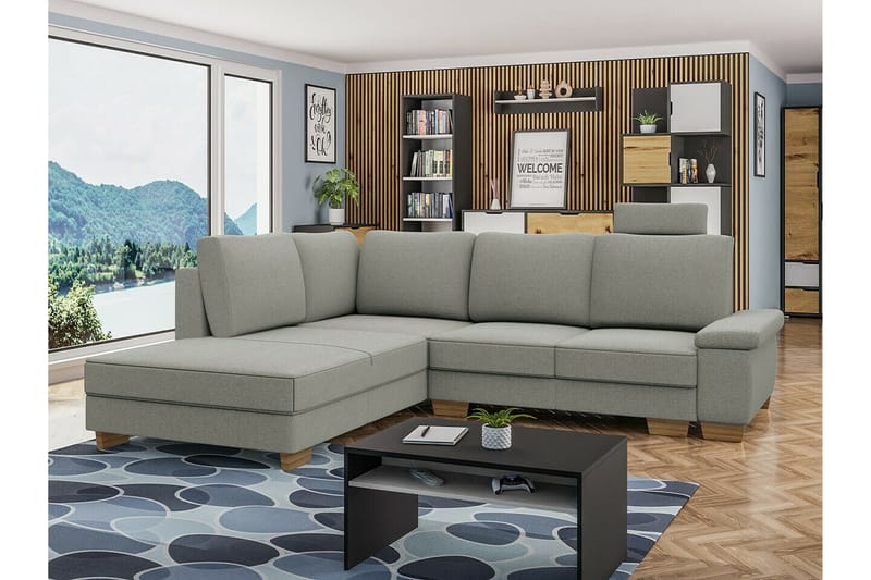 Graystone 3-sits Hörnbäddsoffa Ljusgrå - Möbler - Vardagsrum - Bäddsoffor - Hörnbäddsoffa