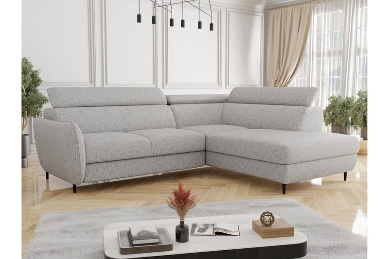 Graystone 3-sits Hörnbäddsoffa Ljusgrå/Mörkgrå - Möbler - Vardagsrum - Bäddsoffor - Hörnbäddsoffa