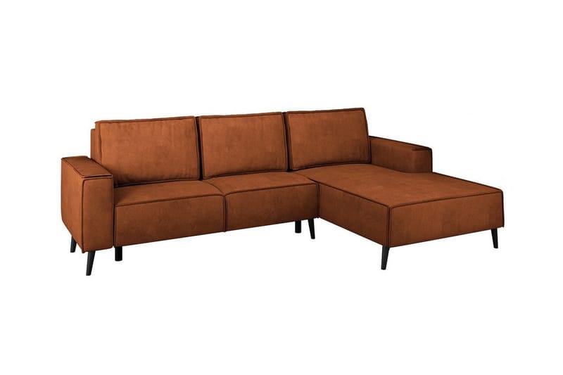 Graystone 3-sits Hörnbäddsoffa Mörk Orange - Möbler - Vardagsrum - Bäddsoffor - Hörnbäddsoffa