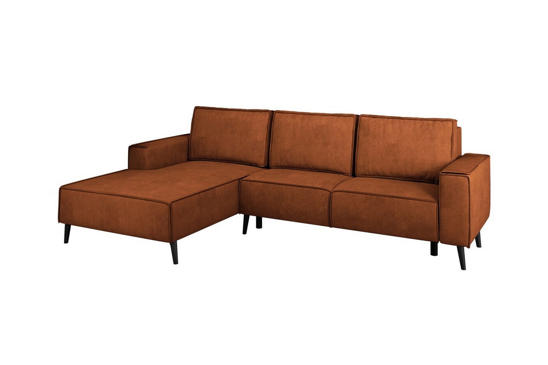 Graystone 3-sits Hörnbäddsoffa Mörk Orange - Möbler - Vardagsrum - Bäddsoffor - Hörnbäddsoffa