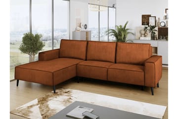 Graystone 3-sits Hörnbäddsoffa Mörk Orange - Möbler - Vardagsrum - Bäddsoffor - Hörnbäddsoffa