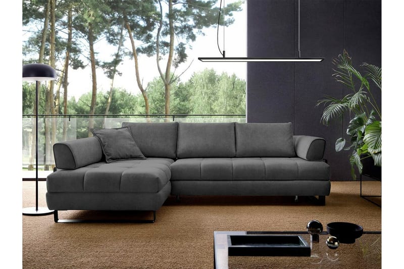Graystone 3-sits Hörnbäddsoffa - Mörkgrå - Möbler - Vardagsrum - Bäddsoffor - Hörnbäddsoffa
