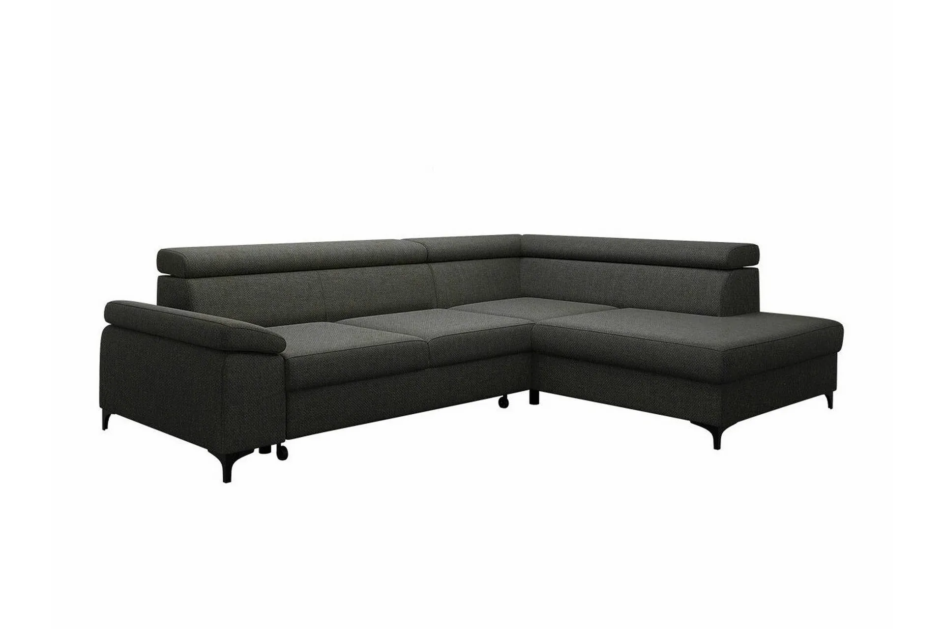 graystone 3-sits hörnbäddsoffa mörkgrå -